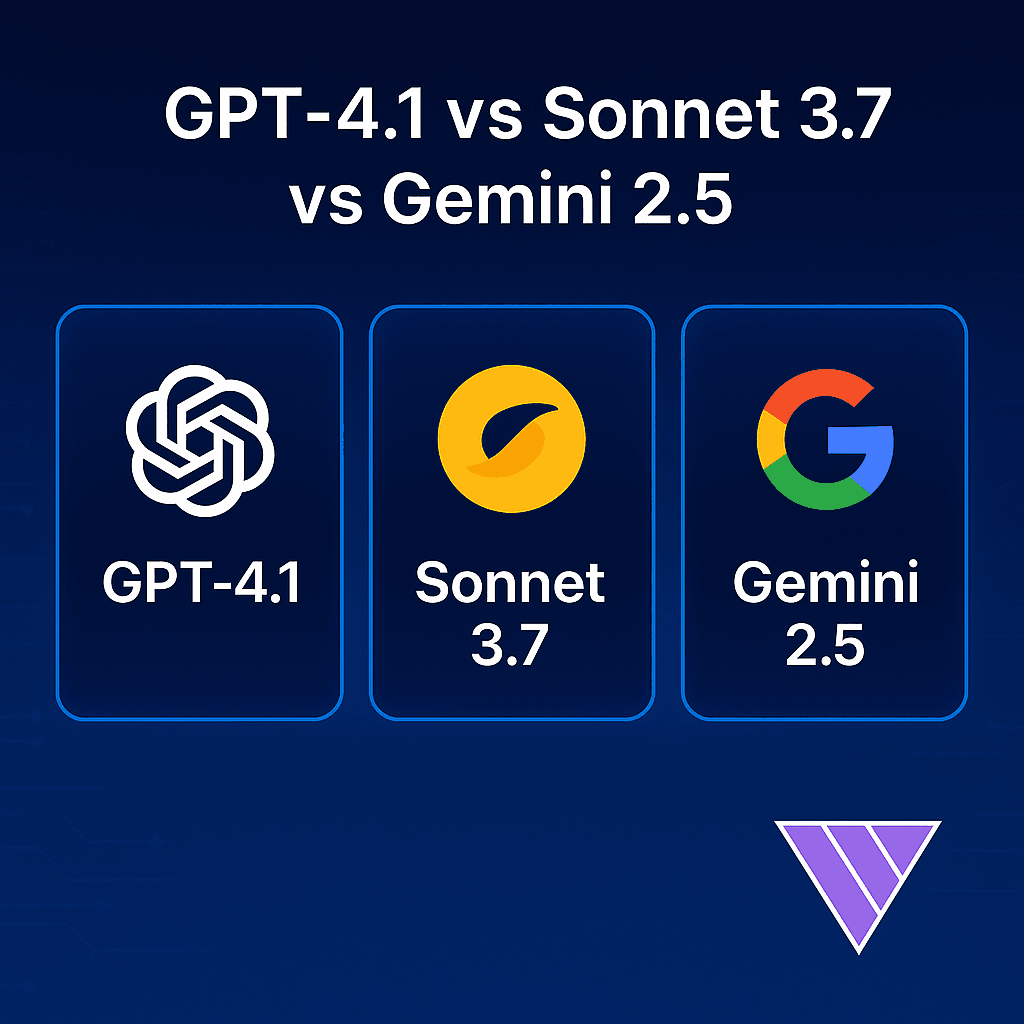 GPT-4.1 vs Claude Sonnet 3.7 vs Gemini 2.5