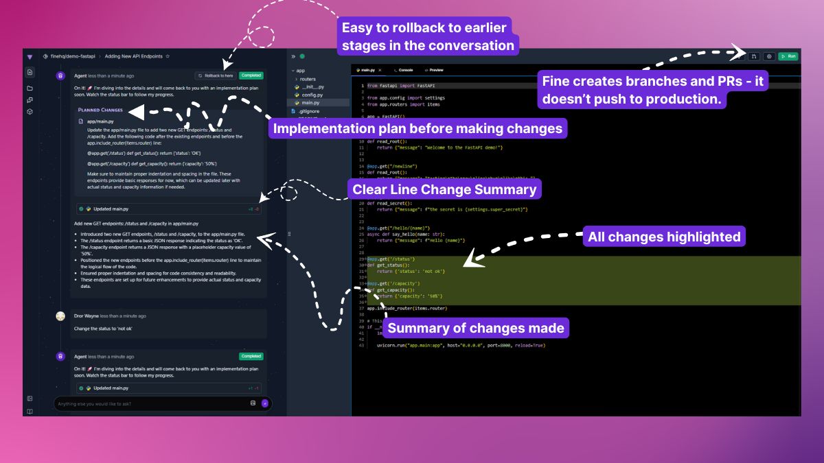Git features for a safer AI coding experience